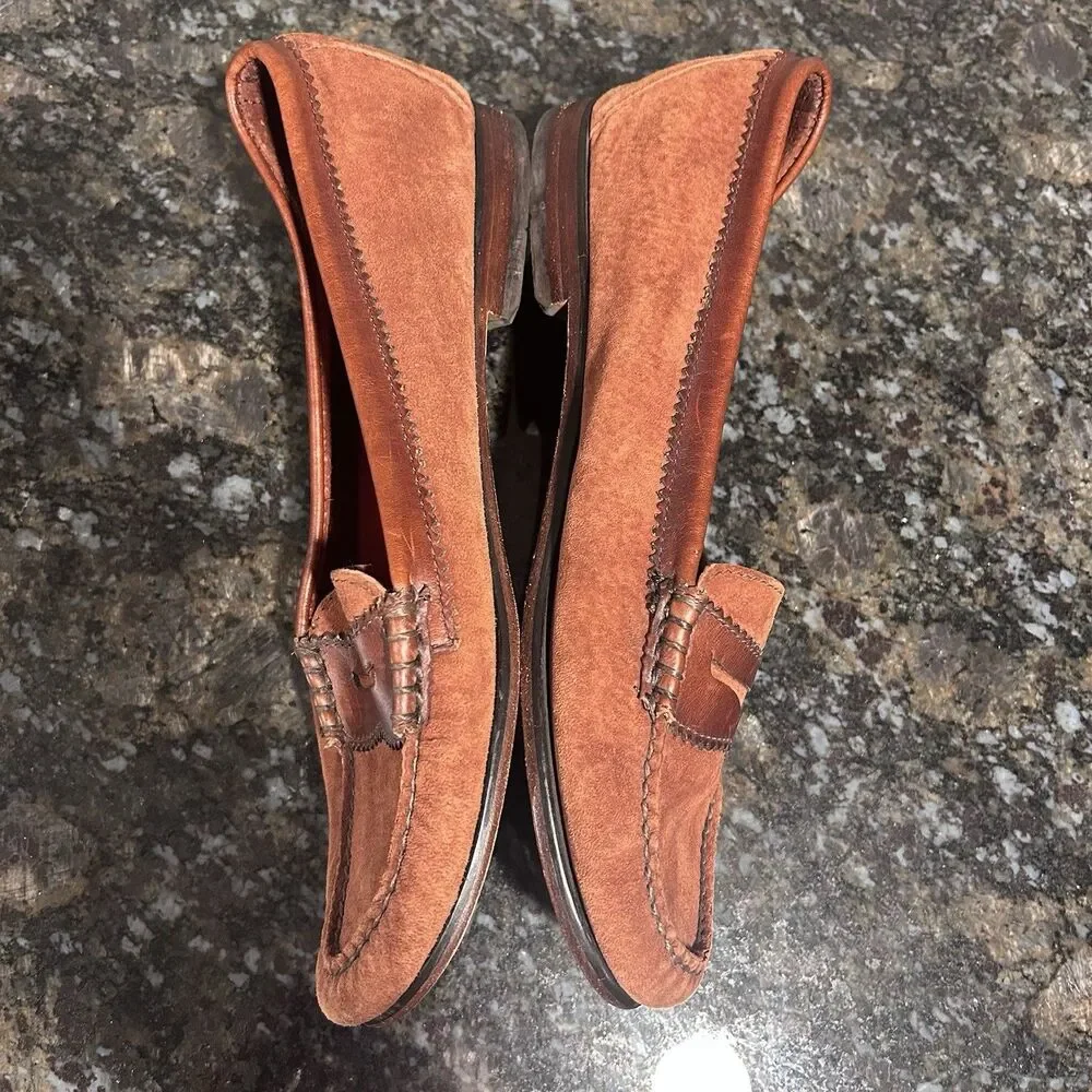 G.H. Bass Weejuns SV Suede Penny Loafers Women Size 11 Slip On Shoes